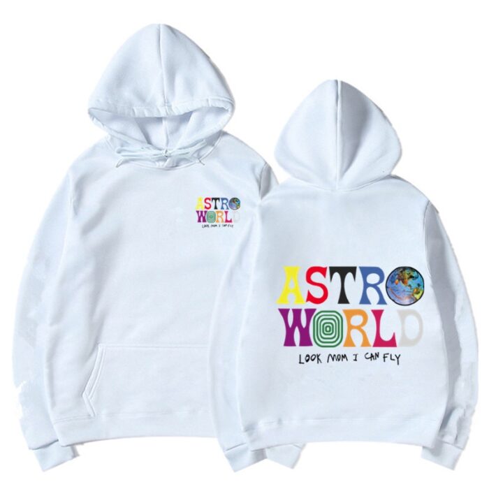 Look Mom I Can Fly Astroworld White Hoodie