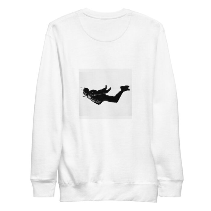 Look Mom I can Fly Unisex Fleece White Sweatshirt